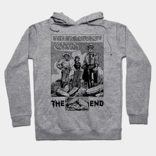 The End Cowboy Black Ink Drawing Buffalo Bill Wild West Western Retro Comic Hoodie